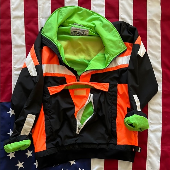 Vintage neon color block jacket - Picture 3 of 17